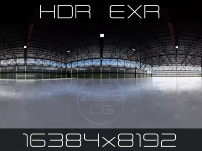 HDRI v2 - Airplane Hangar Interior 12 Texture