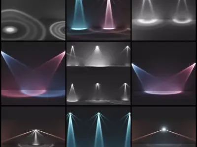 ready to use light - realistic illuminations - IES shapes Low-poly 3D model