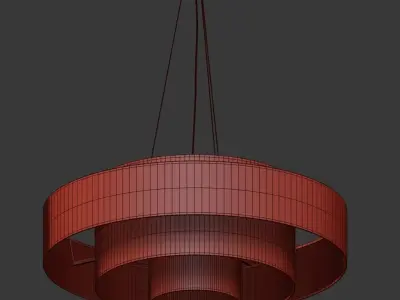 Ochre Cloud Shade Pendant 3D model