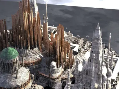 The Reptilian elite palace Kit bash 3D model