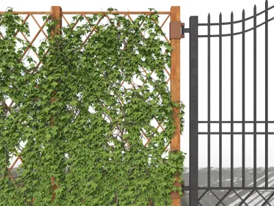 Ivy fence 3D model