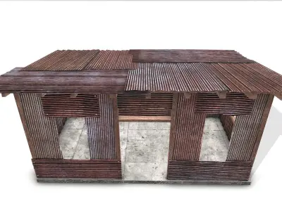 Metal Plates Shed 2 Low-poly 3D model