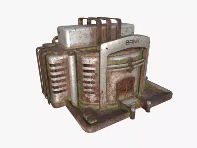 SciFi Bank A10 Abandoned - Sci Fi Exterior Design Low-poly 3D model