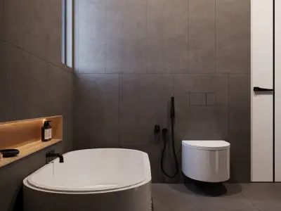 Bathroom interior scena 01 3D model