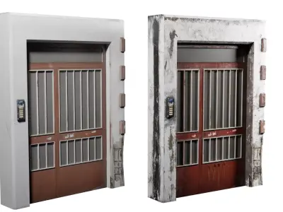 Street Door Clean And Dirty Textures Low-poly 3D model purchase
