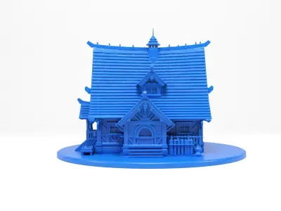 Medieval house 3D print model
