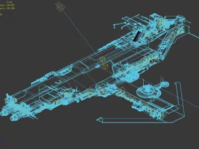 Spaceship - Catapult 01 3D model