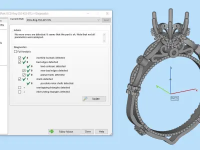 Solitaire ring 3D print model 34