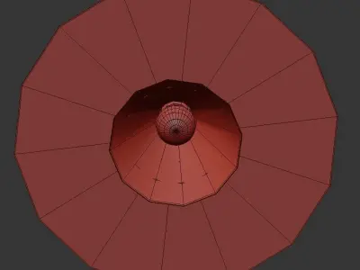 Cymbal modern pendant light with clear glass shade 3D model