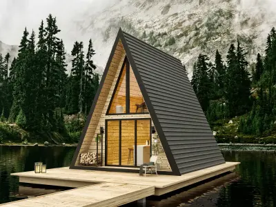 Lake House in the Forest  3D model