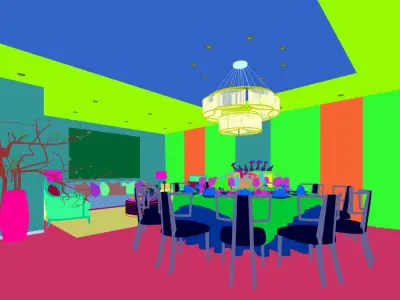 Business Restaurant - Coffee - Banquet  64 3D model