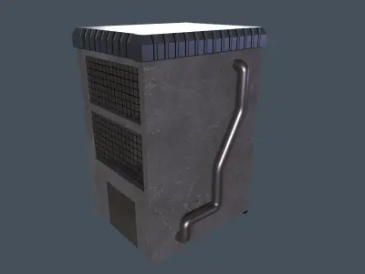 Factory air conditioning unit Low-poly 3D model