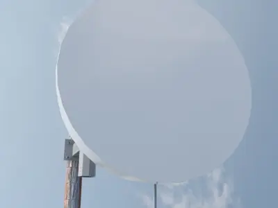 Parabola In  The Space Low-poly 3D model