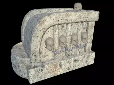 Fontain Medieval v2 Low-poly 3D model