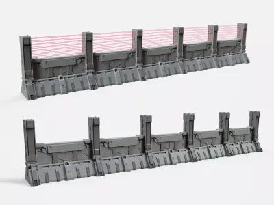 sci-fi Wall 2 3D model