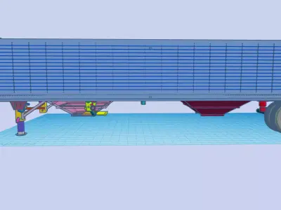 43 ft Hopper Trailer 1-25th scale 3D print model