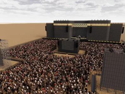 Realistic Large Festival Stage  3D model