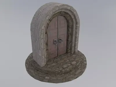 Old Door Low-poly 3D model