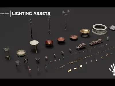 Plan V Historic Lighting Kit A World-Building Booster Pack  3D model