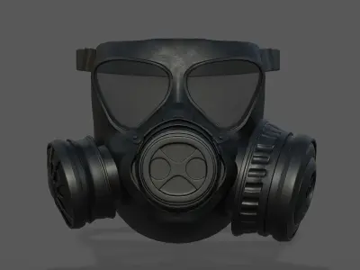 gas mask scifi protection futuristic Low-poly 3D model