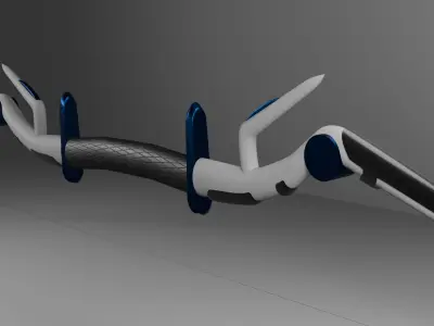 Futuristic Sci-Fi Bow 3D Model Low-poly 3D model