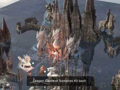 Vampire Castles Collection 3D Model Pack