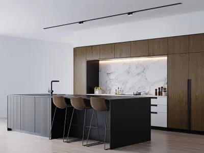 Modern kitchen 6 3D model