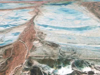 Desert Surface Terrain Relief Landscape Environment  PBR 11 Low-poly 3D model