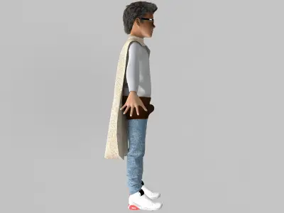rival boy Low-poly 3D model
