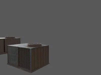 Roof Unit Low-poly 3D model
