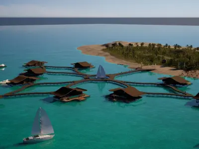 Beach resort designed  3D model
