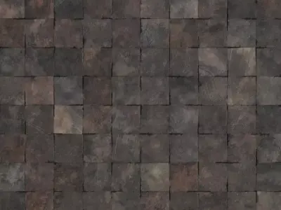 Dark Brown Stylized Organic Shell Pattern PBR Seamless Texture