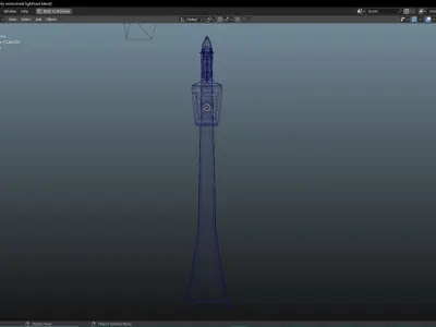 Old Street Lamp Low-poly 3D model