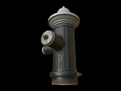 Realistic US Fire Hydrant Low-poly 3D model