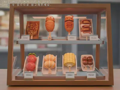 Cute Street Food Clicke-STL Asset Bundle-8 Models Collection Set 3D print model
