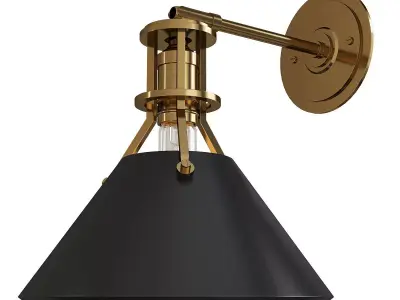 Painted Wall Sconce Low-poly 3D model