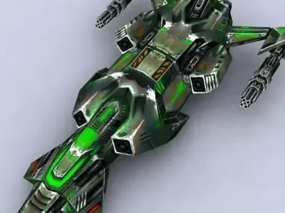 3DRT - Sci-Fi Fighters Fleet  - Fighter 14 Low-poly 3D model