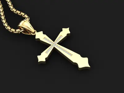 Cross Light Gold 3CP038 3DM STL 3D model