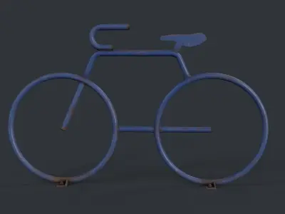 Bike Rack 25 PBR Game Ready Low-poly Low-poly 3D model