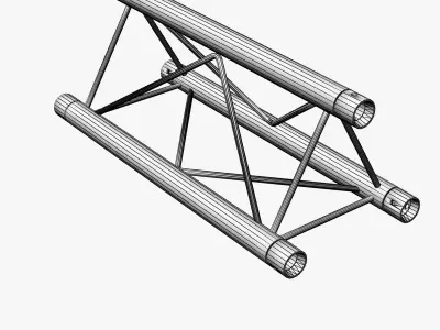 Mini Triangular Truss Straight Segment 111 Free 3D model