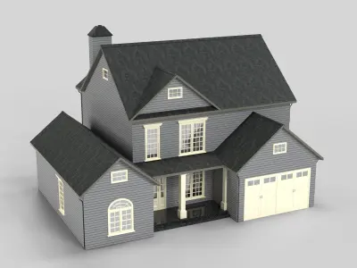 British House Design 06T2 Low-poly 3D model