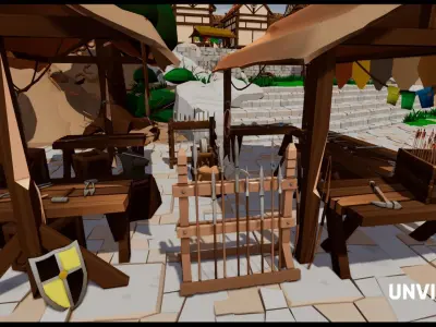 BlackSmith Kitbashing Low-poly 3D model