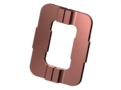 Rectangular hammered texture door gate push pull plate handle 3D print model