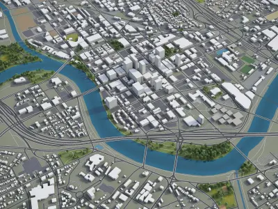 Dayton  Low-poly 3D model