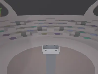Metaverse Auditorium Low-poly 3D model