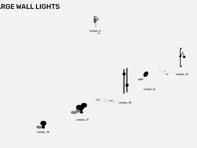 Wall lights - Pack of revit families 3D model