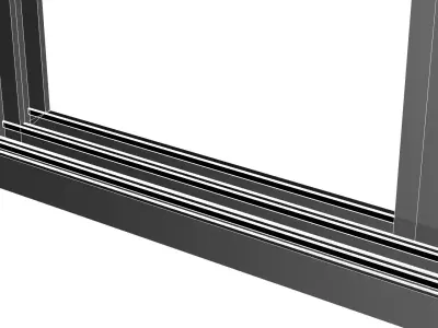 Aluminum Sliding Window Large 3D model