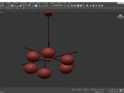 PUJA CHANDELIER Low-poly 3D model