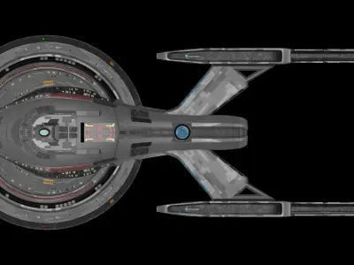Star Trek Duderstadt-Class Starship Low-poly 3D model