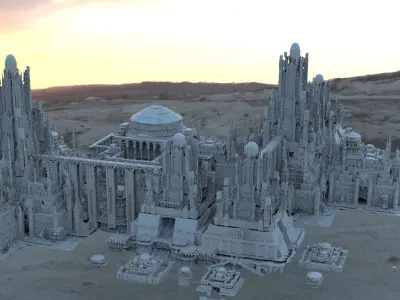 Babylon temple City structure 3D model